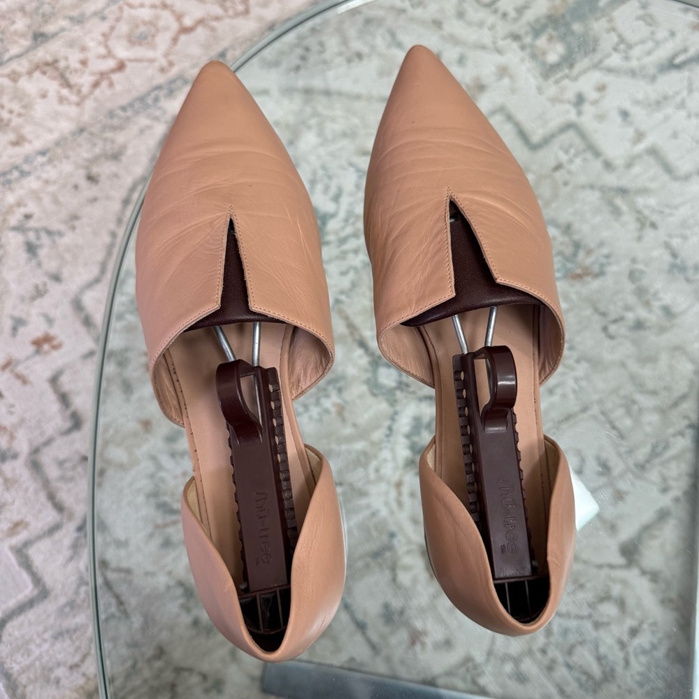 Vince Designer Tan Pinkish Made In Italy Darlington Flats Women’s Size 9 - Picture 6 of 14